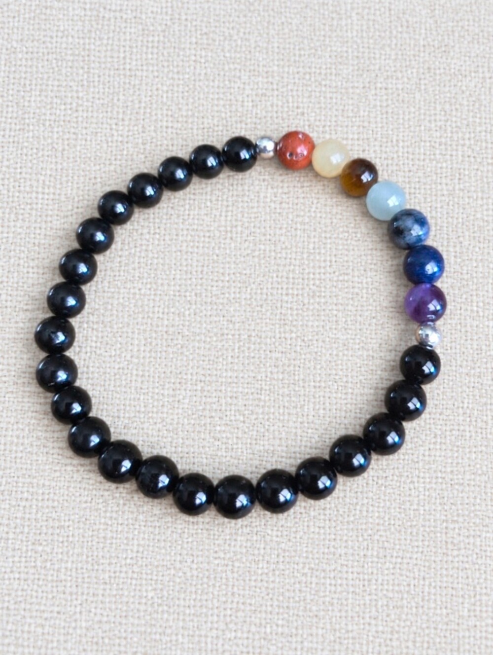 Chakra Beaded Stretch Bracelet | Handmade